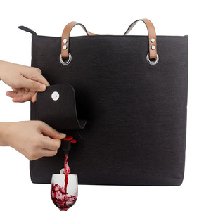 Bolsa de Lona Aislada para Vino, Portátil, para Viajes a la Playa, con Correa para el Hombro y Dispensador de Bebidas - Product Image 5