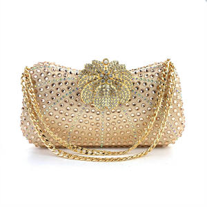 Sac de soirée élégant pour femme avec motif floral diamanté, sac à main pour fête et mariage, sac à bandoulière pour banquet, sac décontracté - Product Image 5