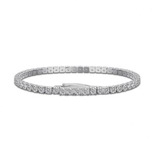 Colección de Joyería Fina Clásica Dylam, Pulseras de Eternidad con Circonitas Cúbicas 5A de 3mm, Lujosas y Brillantes, para Mujer - Product Image 1