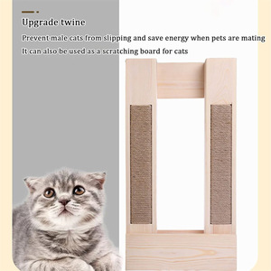 Solid Wood Cat <b>Scratching</b> <b>Post</b> 1 Level Hemp Rope Mat Durable Cat Tree For Indoor Cats - Product Image 2
