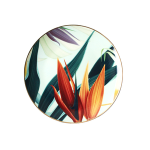 Vajilla de Estilo Nórdico Colorida para Bodas, Platos Mexicanos, Juego de Cena, Platos de Porcelana Etíope con Borde Dorado - Product Image 1