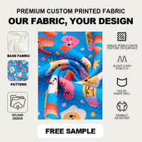 Tela de Punto de Algodón Estampada Personalizada, 145GSM, 130CM, Tela Transpirable Texturizada para Vestidos, Faldas y Lazos para el Cabello, Suministro al por Mayor