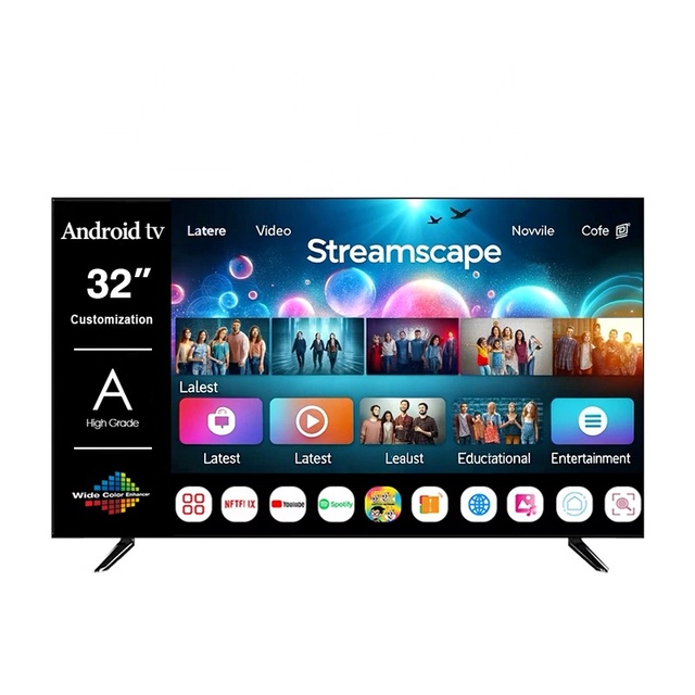 OEM Factory Custom 55 Inch Smart Tv 65 Inch 24 32 43 50 75 85 UHD 4K Android Frameless Televisores Inteligentes Televisor LED