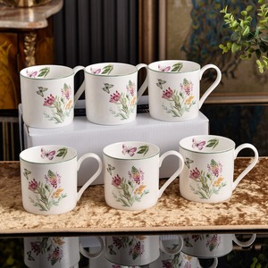 Hot Selling Pastoral <b>Floral</b> Butterfly Hand-painted Flower Plate Tableware Set for Wedding - Product Image 6