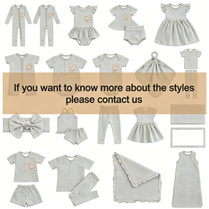 Ensemble pyjama 2 pièces pour bébé nouveau-né, 95% coton biologique 5% élasthanne, pull-over, vêtements actifs - Product Image 6