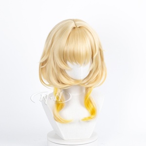 Perruque de Cosplay ND Aglaea Honkai Star Rail Marron Clair, Fibre Haute Température, Réglable, Longue, Résistante à la Chaleur, 130% de Densité, avec Filet Rose - Product Image 4