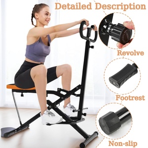 Appareil de fitness abdominal à domicile, structure ABS durable, conception pliable, propulsion par roues arrière, contrôle mécanique pour l'exercice physique - Product Image 2