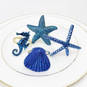 Juego <span class=keywords><strong>de</strong></span> 4 Anillos <span class=keywords><strong>de</strong></span> Servilleta <span class=keywords><strong>de</strong></span> Lujo, Metal, Halobios, <span class=keywords><strong>Caballito</strong></span> <span class=keywords><strong>de</strong></span> <span class=keywords><strong>Mar</strong></span>, Concha Marina, Estrella <span class=keywords><strong>de</strong></span> <span class=keywords><strong>Mar</strong></span>, Madera, Yute, para Decoración <span class=keywords><strong>de</strong></span> Mesa, Bodas, Campamentos - Product Image 1