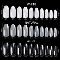 500 pièces/boîte, faux ongles japonais à tête ronde, style français, durables, en ABS, pour salon de manucure, outil de manucure