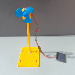 Mini ventilador solar, modelo de juguete científico, Kit educativo para niños, experimento de bricolaje de plástico, forma geométrica, Control Manual, 4-6 años - Product Image 4