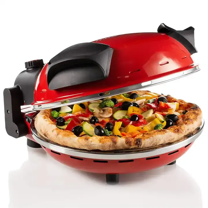 Chất lượng cao 12 inch Vòng sản xuất bánh Pizza lò 1200W bánh pizza nhà sản xuất có thể nhìn thấy cửa sổ