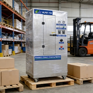 เครื่องทำความสะอาดสเตนซิลอัตโนมัติอุตสาหกรรมรุ่นใหม่ BMP-750 PLC มอเตอร์ ระบบลม น้ำยาทำความสะอาดแบบน้ำ ระบบอัลตราโซนิก สำหรับลอกคราบตะกั่วบัดกรี - Product Image 2