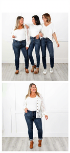 Pantalones Vaqueros Formales de Pierna Ancha y Corte Ajustado para <span class=keywords><strong>Mujer</strong></span>, Estilo Europeo y Americano, Elásticos, Impermeables, de Mezclilla Tejida - Product Image 4