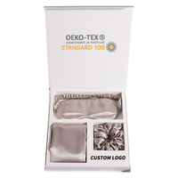Ensemble De Luxe : Taie d'Oreiller 100 % Soie De Mûrier Satinée Et Chouchous Pour Cheveux En Soie