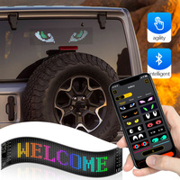 Panneau LED flexible pour voiture, format long, P4 HD, message défilant, matrice lumineuse, USB 5V, RGB adressable, IP-67, étanche, lumière ambiante