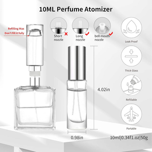 Vente en gros – Nouveau design – Atomiseur de parfum à remplissage par le haut 10 ml – Flacon de parfum en verre rechargeable anti-fuite - Product Image 5