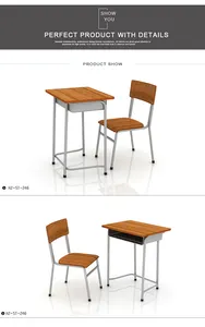 High Quality Cheap School Furniture Student Desk With Chair Popular Study Table With Chair