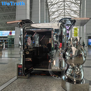 Satılık özel Vintage sokak yemeği römork alüminyum ve fiberglas Churros & kahve arabası Retro imtiyaz mobil mutfak - Product Image 6