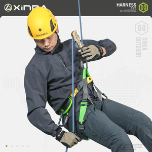 Arnés de Seguridad Xinda de Medio Cuerpo, Gris Verde, Poliéster, 1200 Kg de Resistencia a la Rotura, Hebilla de Conexión Rápida para Escalada y Trabajos en Altura - Product Image 1