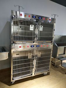 Pet kliniği ucuz fiyat veteriner araçları 304 paslanmaz çelik veteriner ICU kafes köpek oksijen kapı fiyatı ile - Product Image 3