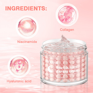 Crème en capsules de collagène rose MOOYAM 140g Soin de nuit Acide hyaluronique Niacinamide Raffermissant Hydratant <span class=keywords><strong>Anti</strong></span>-âge Gel pour le visage - Product Image 3