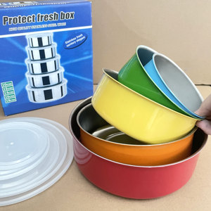 Juego de 5 Recipientes para Alimentos de Acero Inoxidable Coloridos, Libres de BPA, con Tapa de PP, para Mantener la Comida Fresca, Lonchera para Llevar, Recipientes para Almacenar Alimentos - Product Image 5