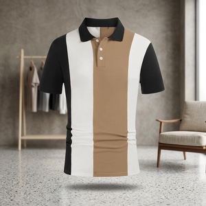 T-shirts personnalisés brodés en maille pour hommes, coupe ample, en polyester/coton, pour le golf, vente en gros, collection été - Product Image 3