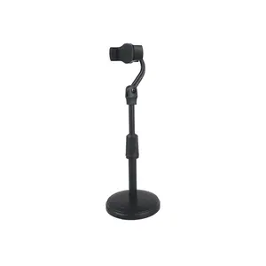 Supporto per microfono con Base rotonda di vendita calda 2023 con supporto per microfono da tavolo regolabile in altezza con Clip