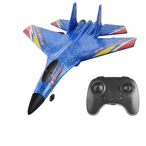 Avión de Control Remoto EPP <span class=keywords><strong>Su</strong></span> <span class=keywords><strong>27</strong></span>, Modelo de Avión Planeador de Espuma para Principiantes con Giroscopio, Luz Nocturna, Avión de Combate a Control Remoto - Product Image 1