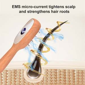 Peine de masaje con vibración roja y azul, peine antipérdida de cabello, dispositivo de crecimiento de cabello, cepillo eléctrico para masaje del cuero cabelludo, aplicador de aceite - Product Image 4