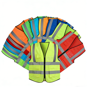 <span class=keywords><strong>Gilet</strong></span> de sécurité réfléchissant pour hommes, haute visibilité, personnalisé, avec poches, pour travaux industriels, construction, topographie, cyclisme - Product Image 1