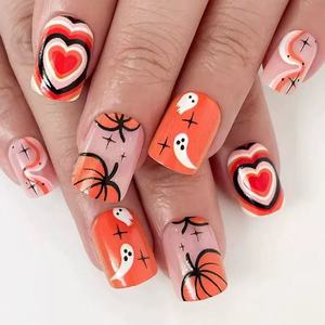 <span class=keywords><strong>Uñas</strong></span> Postizas <span class=keywords><strong>de</strong></span> <span class=keywords><strong>Halloween</strong></span> con Diseño <span class=keywords><strong>de</strong></span> Dibujos Animados, Cuadradas, Acrílicas Mate, Lindas, con Diseño <span class=keywords><strong>de</strong></span> Telaraña <span class=keywords><strong>de</strong></span> Momia, Negras, Cobertura Completa, 24 Piezas - Product Image 4