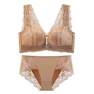 레이디스 섹시 프론트 오픈 브라 퓨어 컬러 레이스 및 나일론 소재 가볍고 통기성 - Product Image 2