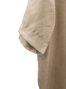 <b>Men's</b> Viscose <b>Thobe</b> Casual Ankle Length Short Sleeve Colorblock Four-Way Stretch Lightweight Breathable Loose Fit Middle East - Product Image 5