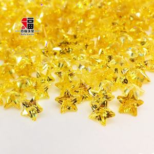 Perhiasan Baifu harga grosir zirkonia kubik bintang merah muda warna brilian longgar - Product Image 2