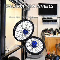 Roues de moto électrique tout-terrain ULB Fit Talaria MX5 1.6x19 2.15x16 pouces entièrement noires en aluminium pour Surron Light Bee