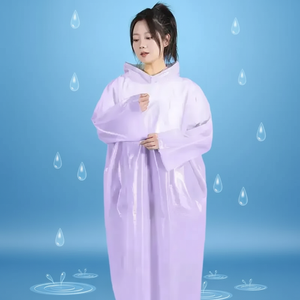 Disposable Adult Waterproof <strong>Rain</strong> <strong>Poncho</strong> with Hood Emergency Portable Plastic Raincoat for Hiking Travel <strong>Festival</strong> - Product Image 1