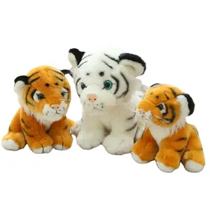 Großhandel Low MOQ Kuscheltiere Schlafens zeit Spielzeug Sitzen Tiger Anime Plüsch tier Puppe für Kinder Mädchen Kinder