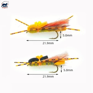 Leurre <span class=keywords><strong>de</strong></span> pêche à la <span class=keywords><strong>mouche</strong></span> sèche en mousse, type sauteuse # 10 leurres flottants UV Glow Hopper pour la pêche à la <span class=keywords><strong>mouche</strong></span> et la pêche au spinning UL, avec pattes réalistes en silicone, pour la pêche aux Panfish - Product Image 3