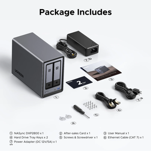 NASync Storage DXP2800 2-bay, ซีพียู N100 Quad-core, แรม 8GB DDR5, พอร์ต LAN 2.5GbE, 4K HDMI, รุ่นไม่มีดิสก์ DXP2800 - Product Image 4