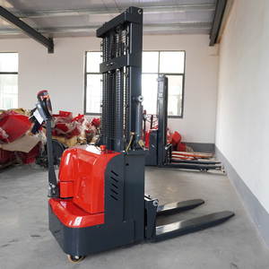 2 Ton Electric Pallet Stacker For Indoor Warehouse Cargo Vertical Piling Lifting Machinery