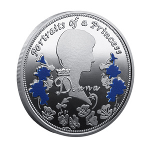 Herdenkingsmunt van metaal, Prinses Diana, Blauwe Diamant, Eeuwige Legende, Souvenirmunt - Product Image 6