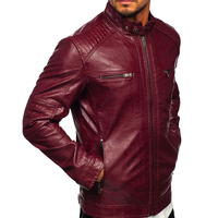 Veste en cuir pour homme de haute qualité, design haut de gamme, étiquette privée personnalisée, vente en gros, vêtements d'hiver pour l'extérieur, veste en cuir tendance