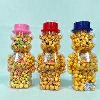 280g Beren-vormige pot kant-en-klare popcorn (room, karamel & fruit smaken) |   Ideaal voor supermarkten, bioscopen en festivals