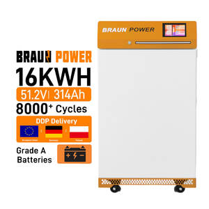 حزمة بطارية ليثيوم Lifepo4 الشمسية القابلة لإعادة الشحن من EU <span class=keywords><strong>PL</strong></span> بجهد 314Ah 16KWh لسيارة Deye Growatt Victron mosculter - Product Image 1