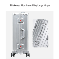 Valise légère en aluminium avec serrure TSA, roulettes silencieuses, bagage à main durable de qualité supérieure pour les voyages d'affaires et quotidiens