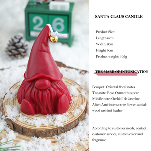 Home Decor Christmas Gift Cute Unique Dwarf Santa Claus Art Aroma Handmade Soy Wax Scented <b>Candle</b> - Product Image 6