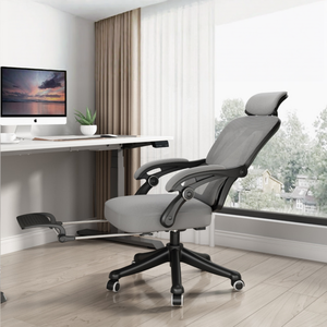 Chaise de <span class=keywords><strong>bureau</strong></span> ergonomique moderne en maille respirante, dossier élévateur rotatif, chaise d'ordinateur, chaise à dossier haut avec accoudoirs articulés - Product Image 4