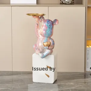 Oso Violento de Resina para Decoración de Suelo, Grande, para Recepción, Sala de Estar, Hogar, Regalo de Inauguración, Obsequio de Bienvenida, Atrae <span class=keywords><strong>la</strong></span> Riqueza y <span class=keywords><strong>la</strong></span> Buena Fortuna - Product Image 1