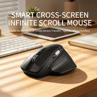 Souris d'ordinateur sans fil ergonomique à défilement ultra-rapide 8K DPI, clics silencieux, trois modes, compatible multi-écrans, PAW3220 pour le bureau